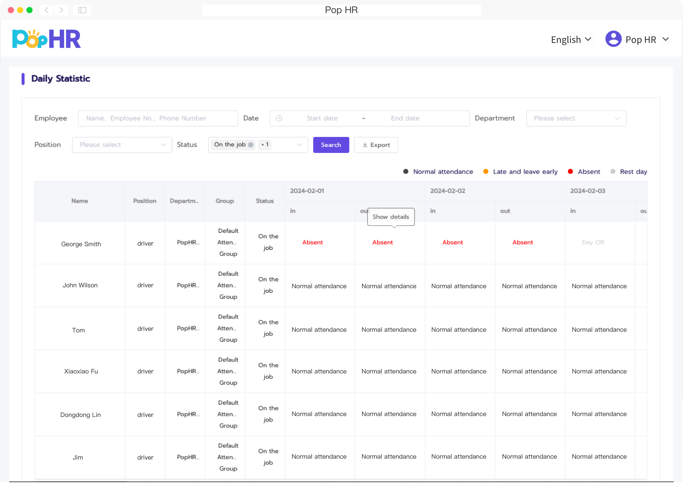 Thailand HRMS/HR Software with Smart Online Time Attendance 2021